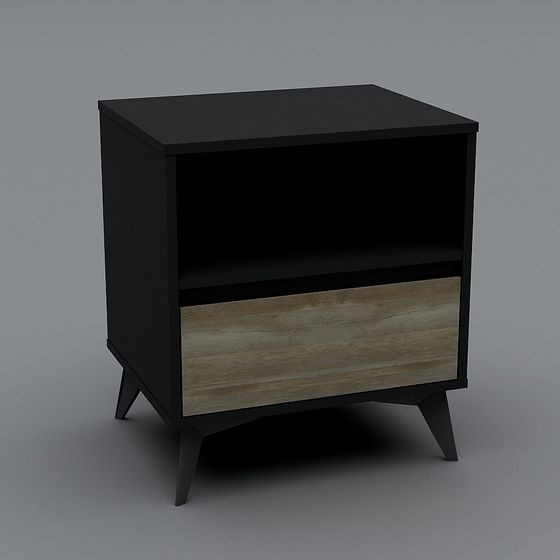 Mid-Century Modern Nightstand 3D model