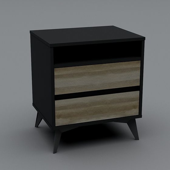 Mid-Century Modern Nightstand 3D model