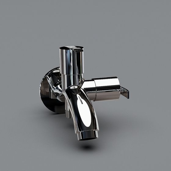 Futuristic Low-Poly Faucet 3D model