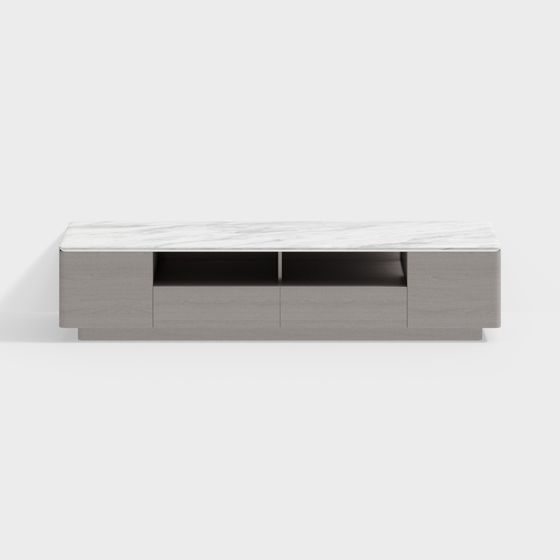 Sleek Minimalist TV Cabinet 3D model