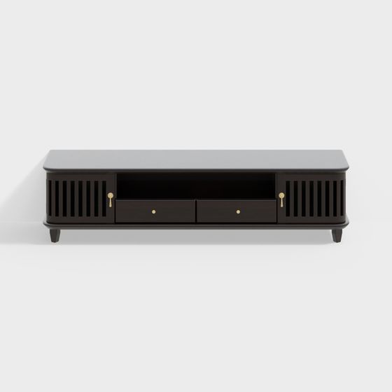 Elegant Low-Poly TV Cabinet 3D model