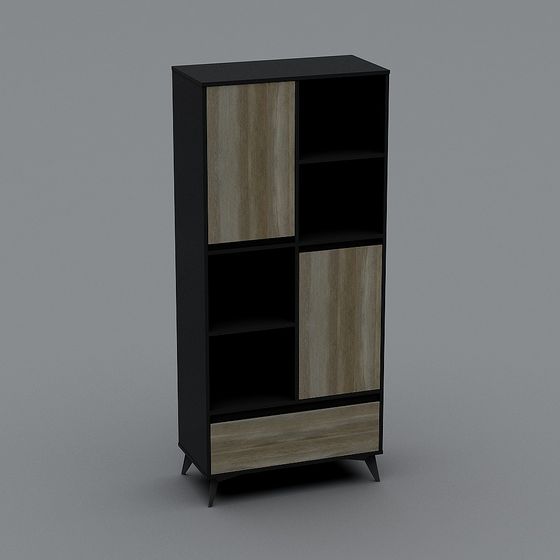 Modern Minimalist Bookshelf 3D model for Creative Spaces