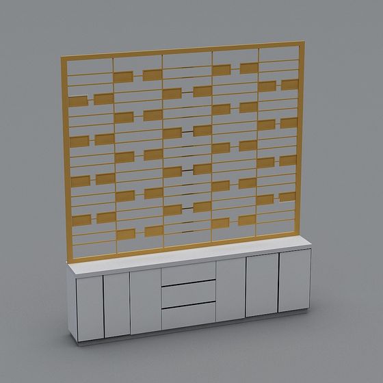 Modern Urban Partition Screen 3D model