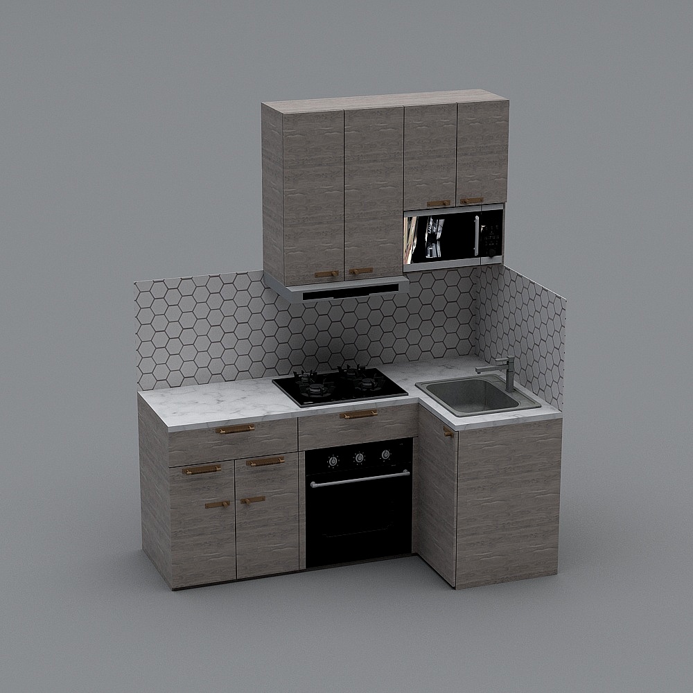 Modern Kitchen 3D Model Design