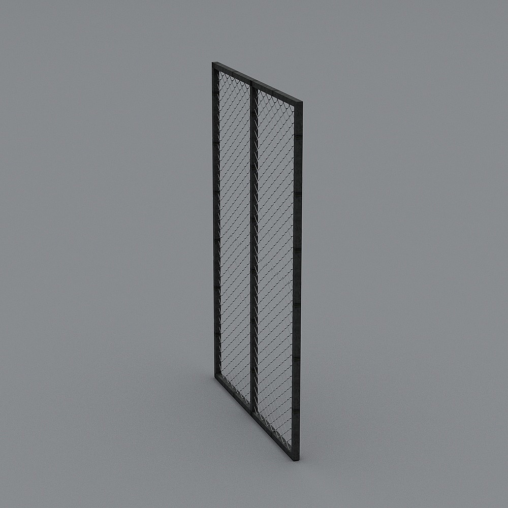 Industrial Grid Door 3D model