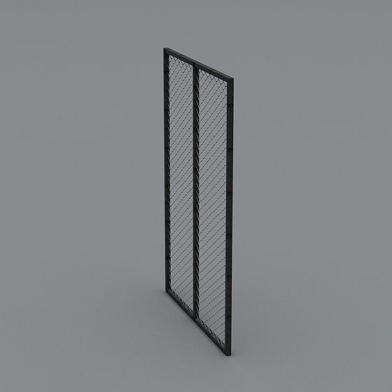 Industrial Grid Door 3D model