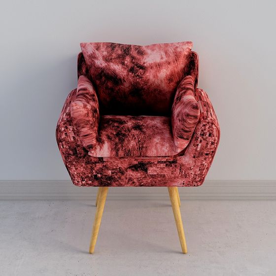 Unique Low-Poly Chair 3D Model with Retro-Modern Fusion