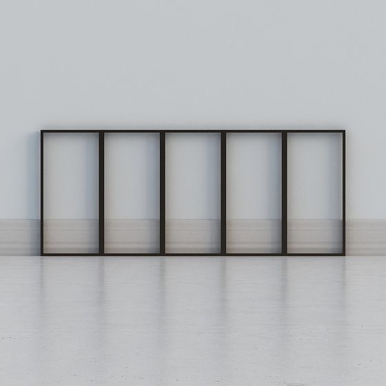 Minimalist Glass Wall 3D model for Creative Designs