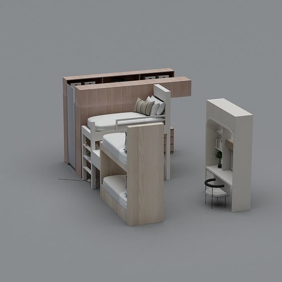 City Nook Low-Poly 3D Model