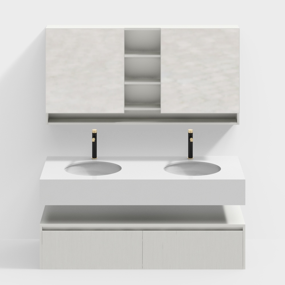 7.5 맞춤형 욕실 캐비닛 렌더링 1