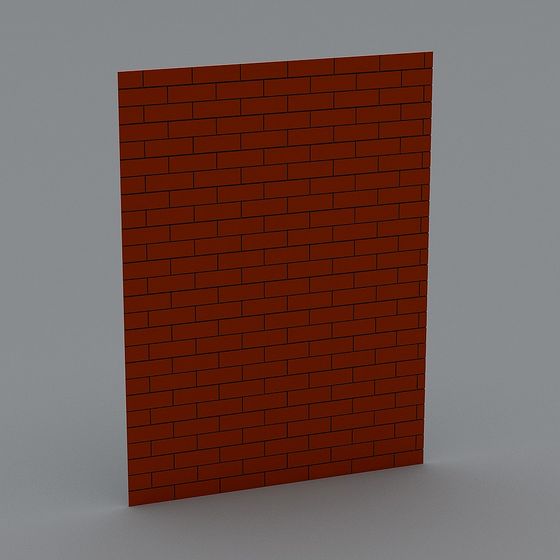 Urban Wall Low-Poly 3D Model