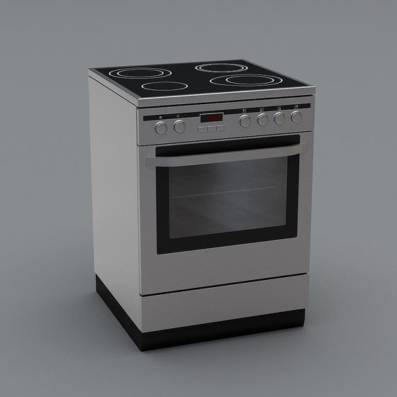 Sleek Electric Oven 3D Model for Modern Interiors