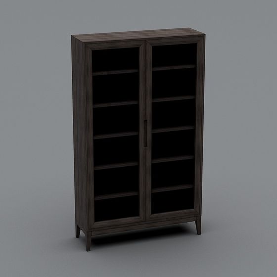 Elegant Minimalist Bookshelf 3D model
