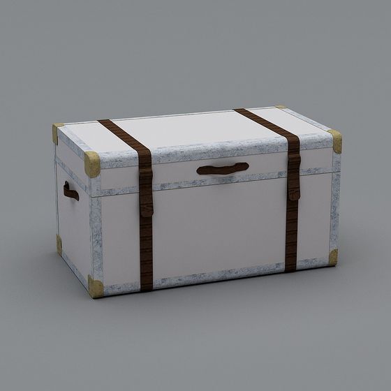 Vintage Travel Trunk 3D model