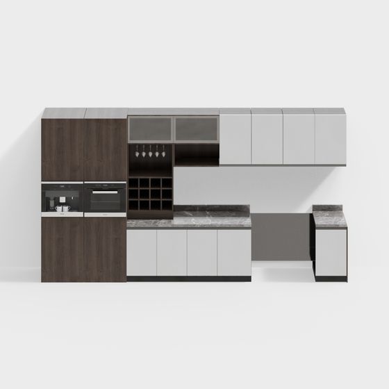 Modern Minimalist Kitchen 3D model