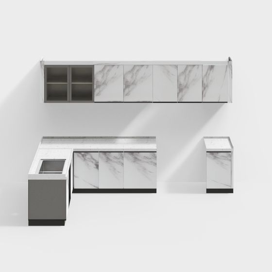 Urban Kitchen 3D model for Modern Designs