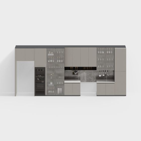 Modern Bar Cabinet 3D model