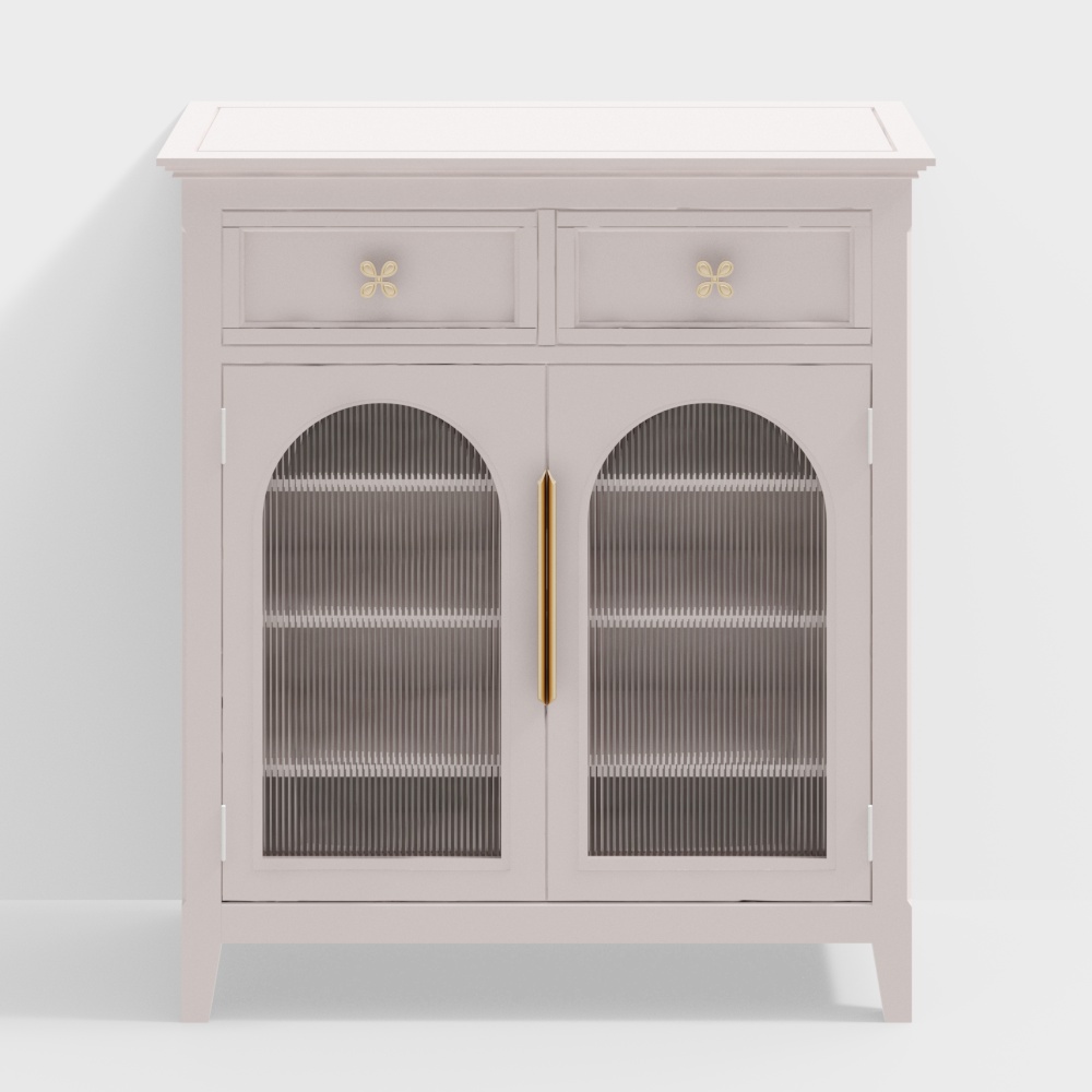 CB1444-AU-[Pink] Two-door Shoe Cabinet