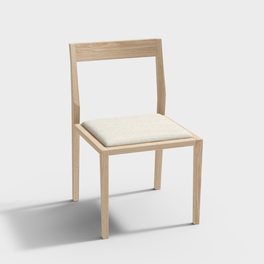 Urban Chair 3D Model – Low-Poly Modern Interior Chair