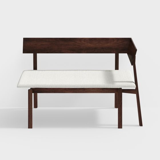 Contemporary Urban Leisure Bench 3D model