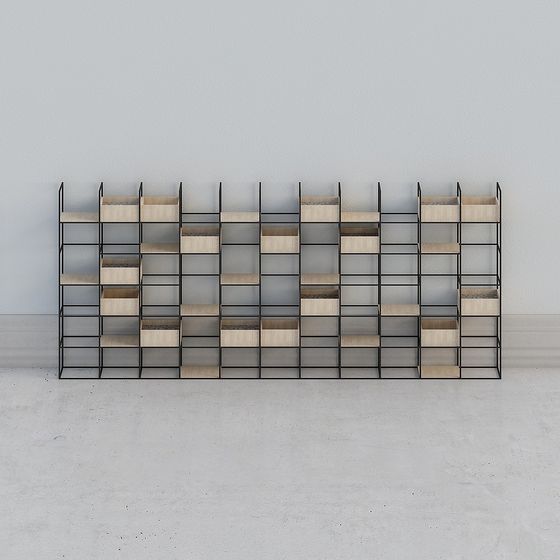 Modular Bookshelf 3D model for Modern Aesthetics