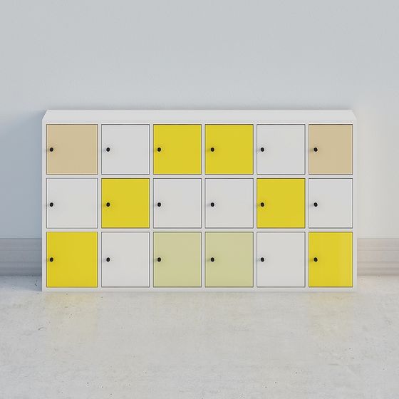 Colorful Storage Cabinet 3D Model