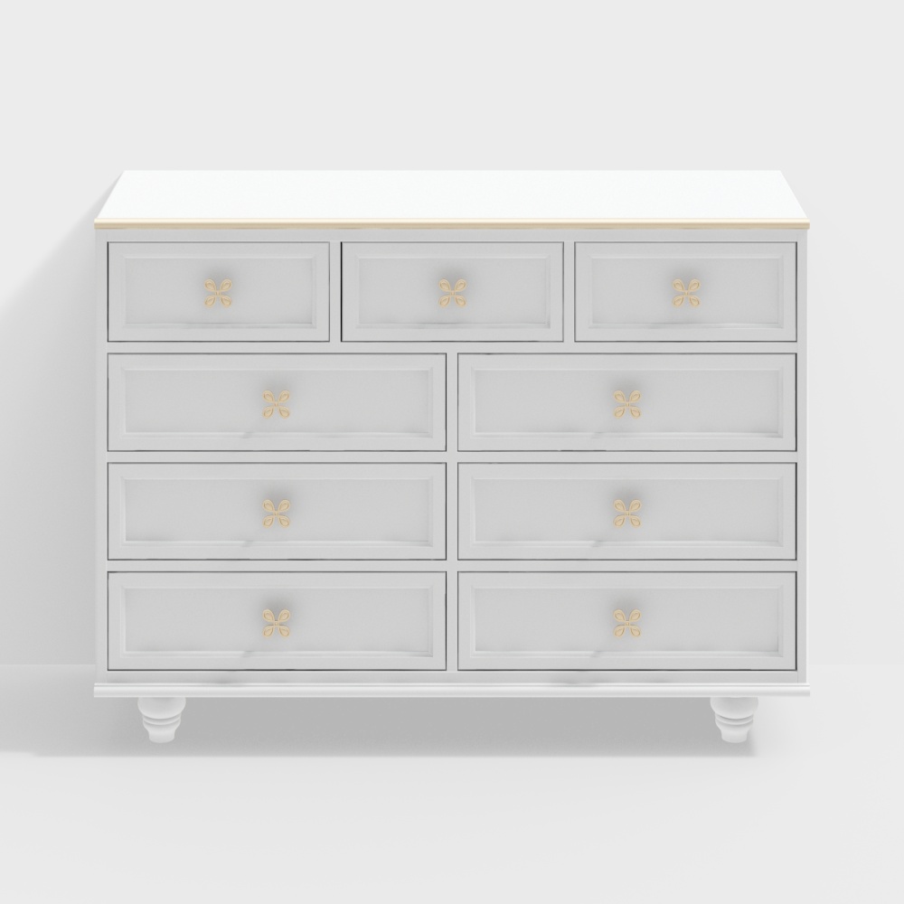 CB1339-AU-[White] Audrey Chest of Drawers