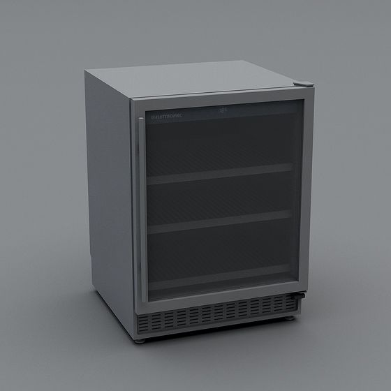 Electromec Frigobar 3D Model in Black