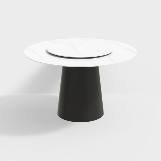 Stylish Low-Poly Round Table 3D model