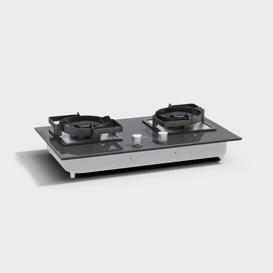 Sleek 3D Gas Stove Model for Modern Home Design