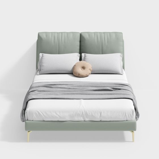 Modern Minimalist 3D Bed Model
