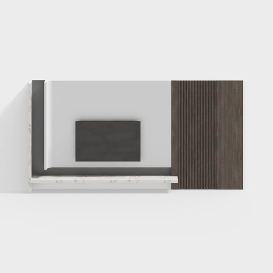 Minimalist Living Room TV Stand 3D model
