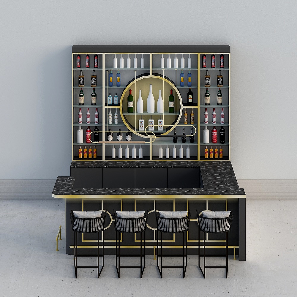 Bar counterwith display