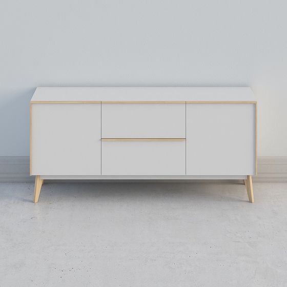 Nordic Style Storage Cabinet 3D model for Modern Interiors