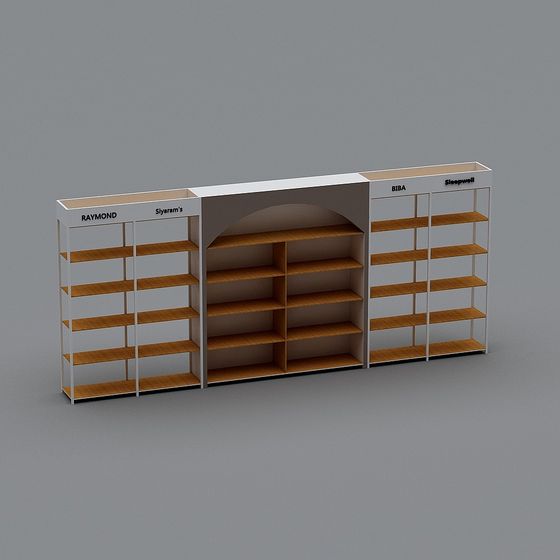 Modern Multifunctional Storage Shelf 3D model