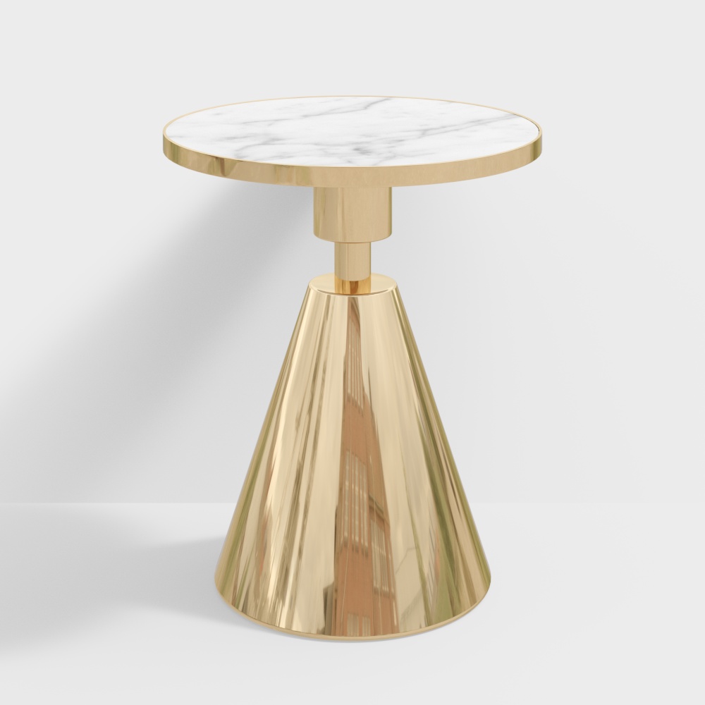 Elegant Marble Round Table 3D model