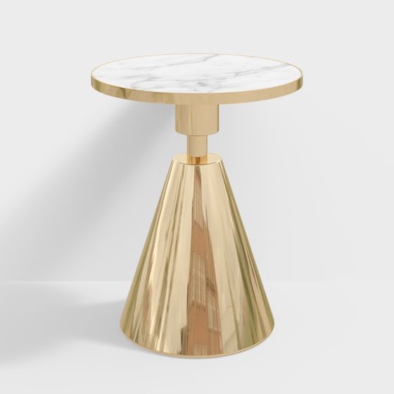 Elegant Marble Round Table 3D model