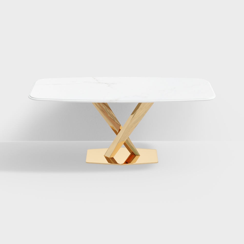 1.8m Dining table (white) - BSGF215162 - House of Light