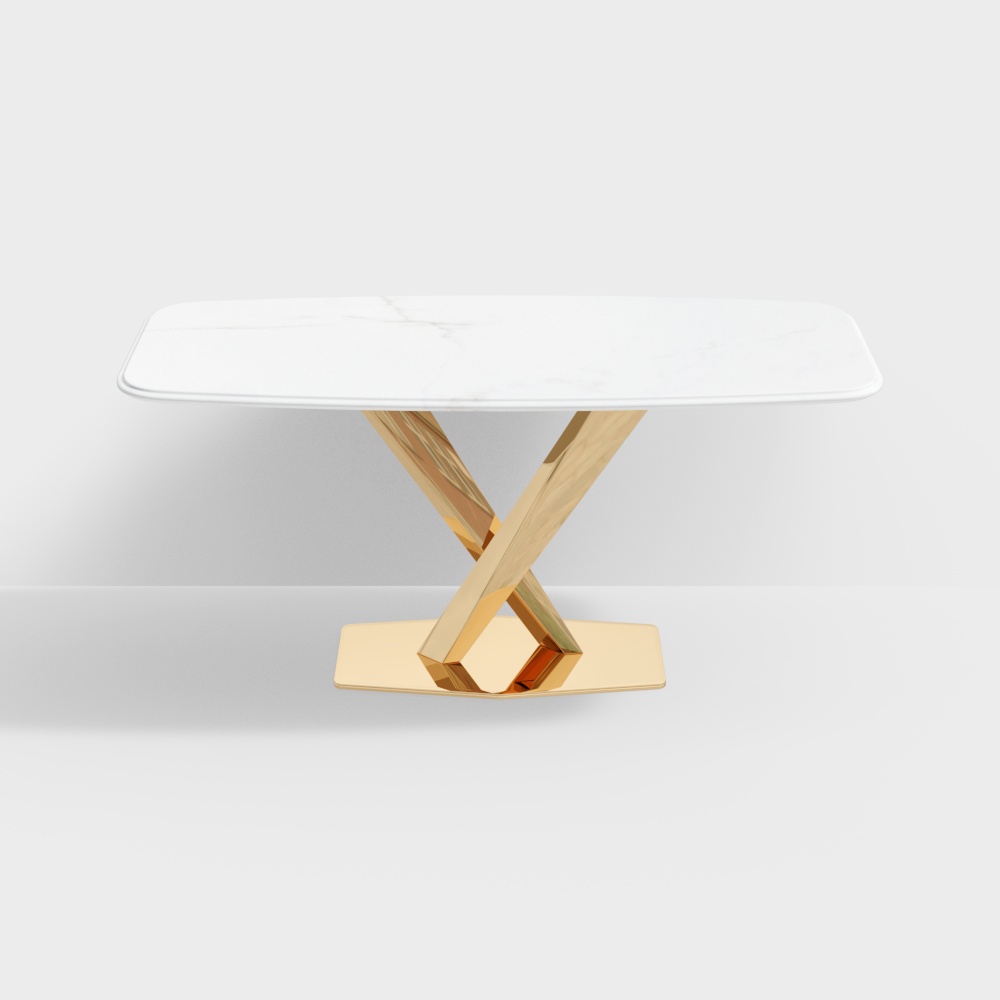 1.6m dining table (white) - BSGF215162 - House of Light