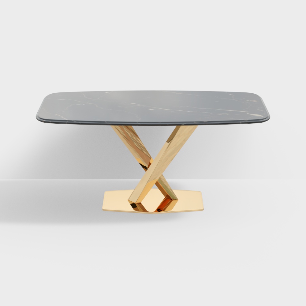 1.6m dining table (black) - BSGF215162 - House of Light