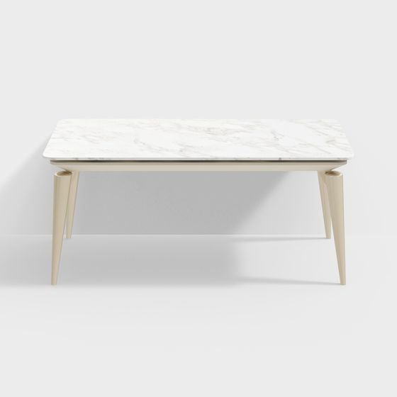 Elegant Marble Dining Table 3D model