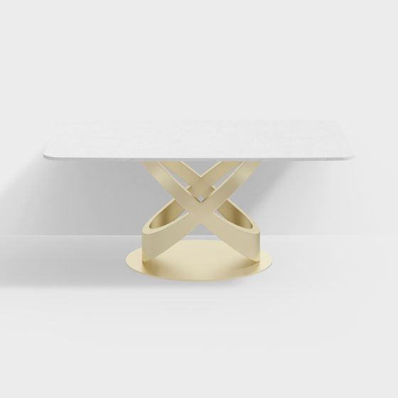 X-Cross Marble Coffee Table 3D model