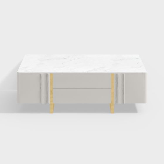 Minimalist Marble Coffee Table 3D model