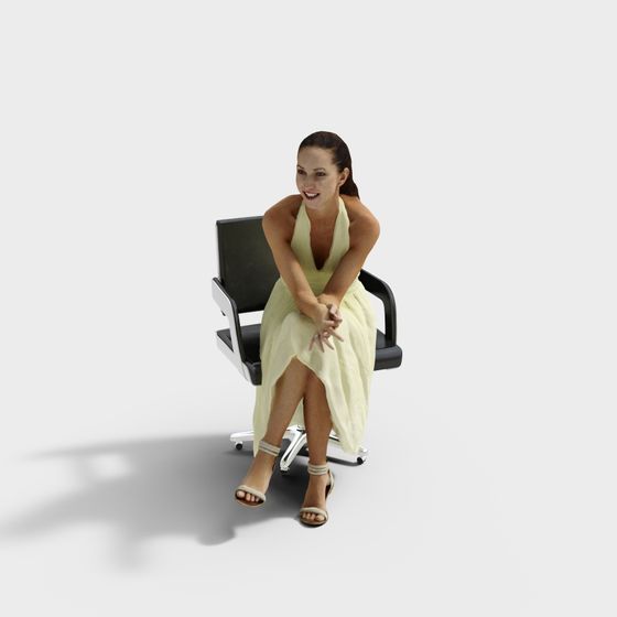 Urban Elegance Low-Polygon Detailed Character 3D model