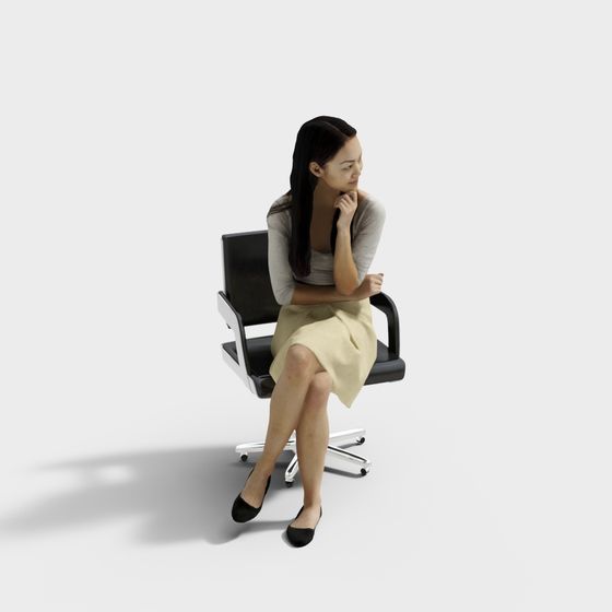 Elegant Urban Woman 3D Model