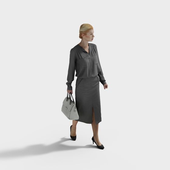 Stylish Urban Woman 3D Model for Creative Projects