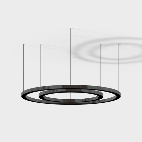 Suspended Halo Pendant Light 3D model