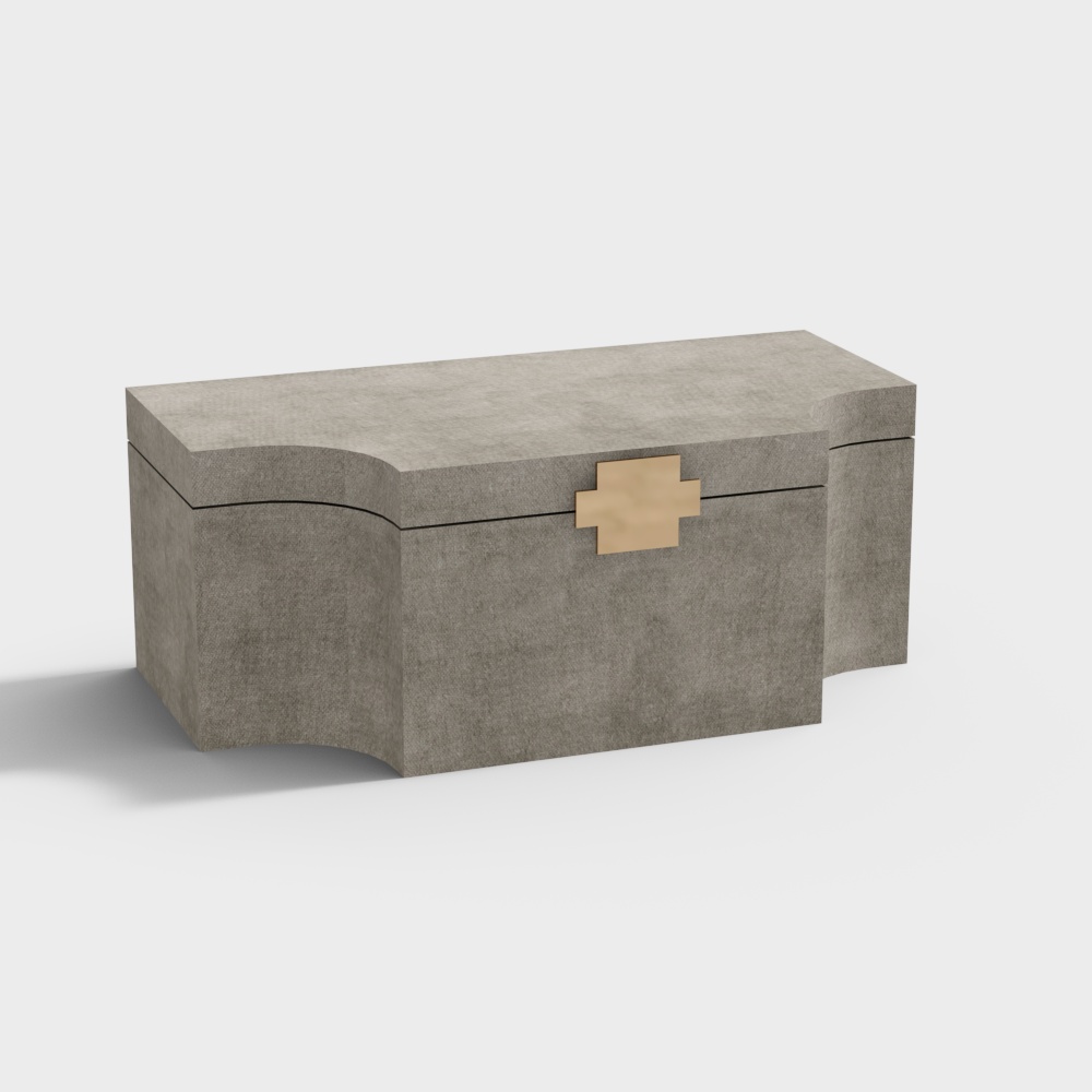 Boîte à Bijoux en Flanelle de Nouveau Style Chinois avec Grande Texture