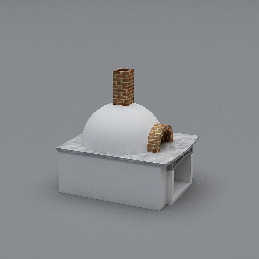 Vintage Style Pizza Oven 3D model