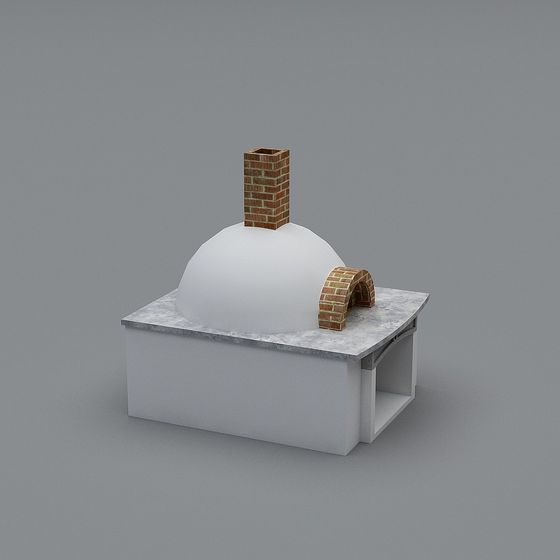 Vintage Style Pizza Oven 3D model